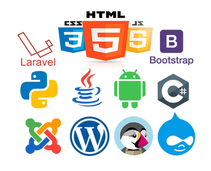 images et logos des frameworks et langages web